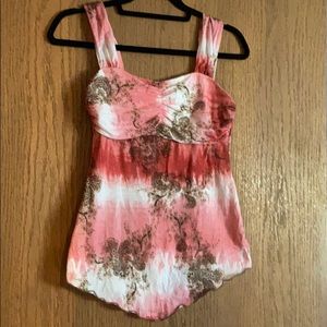 Cute tank top peach/cream and browns